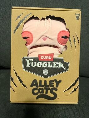 NEW Fuggler Alley Cats Wrinkle McStinkles Plush Sphynx 9" Toy Pink Hairless Cat